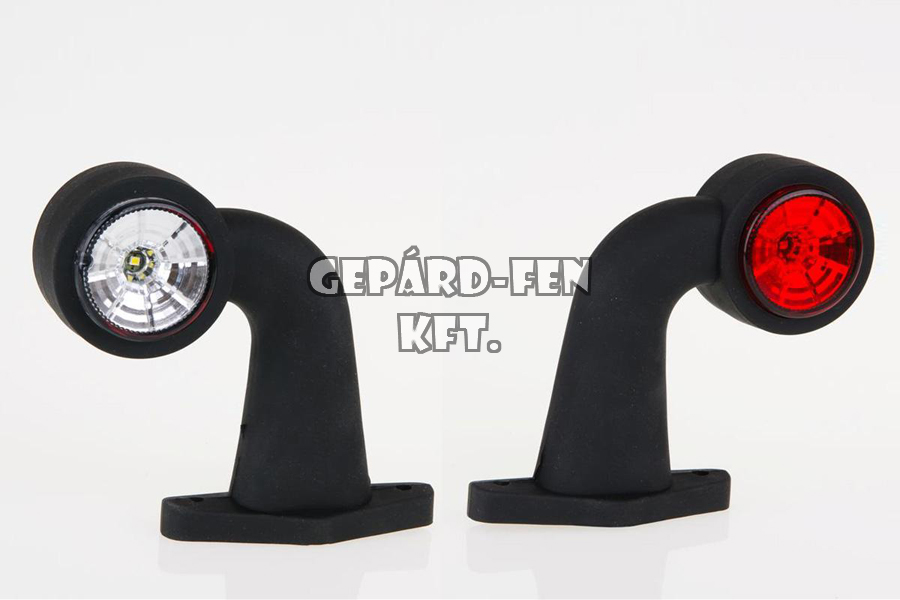 Szélességjelző 12-24V LED-es piros/fehér 90 fokos rövid karos 130mm kinyúlás (FT-9D LED)