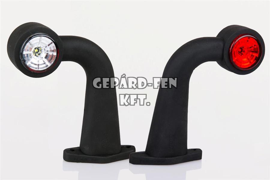 Szélességjelző 12-24V LED-es piros/fehér 90 fokos hosszú karos 175mm kinyúlás (FT-9F LED)