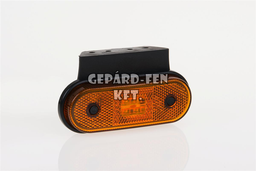 Szélességjelző 12-24V kerekített alakú SÁRGA 4 LED-es +tartó 120mm x 67mm (FT-20Z+K LED)