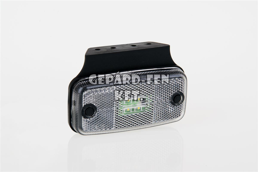 Szélességjelző 12-24V téglalap alakú fehér 4 LED-es +tartó 110mm x 75mm (FT-19B+K LED)