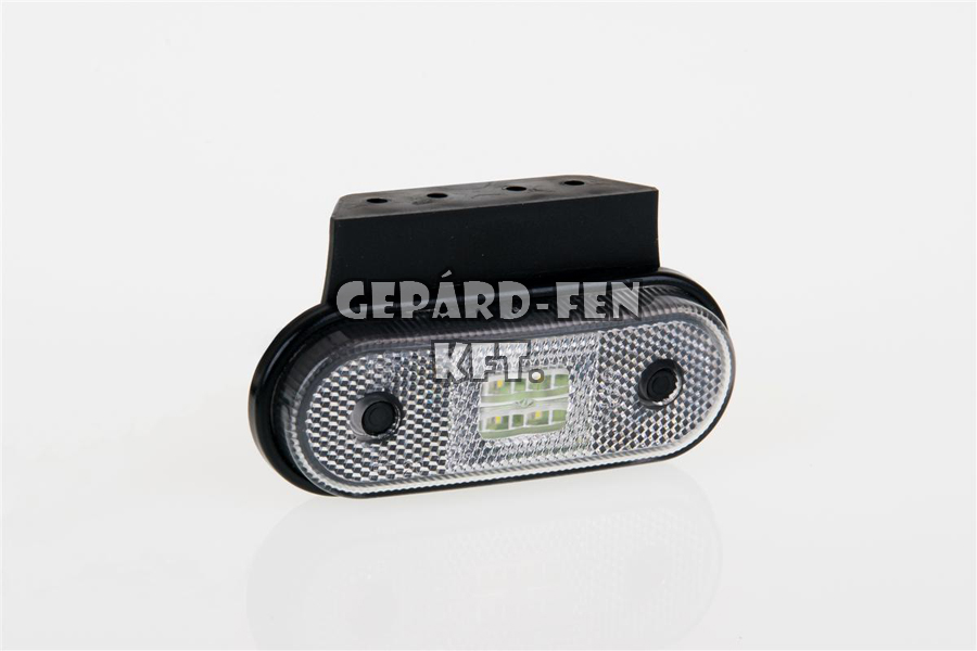 Szélességjelző 12-24V kerekített alakú fehér 4 LED-es +tartó 120mm x 67mm (FT-20B+K LED)