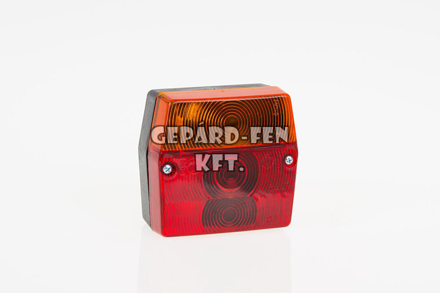 Utánfutó hátsólámpa 3 kamrás BAL oldal +rendszám 96mm x 90mm x 46mm (MD-2L)