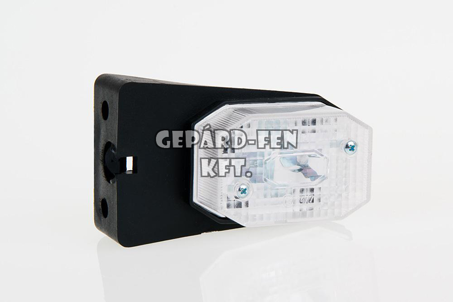 Szélességjelző 12-24V 8 szögletű fehér LED-es prizmás trapéz alakú talppal 65mm x 42mm (FT-1/I B)