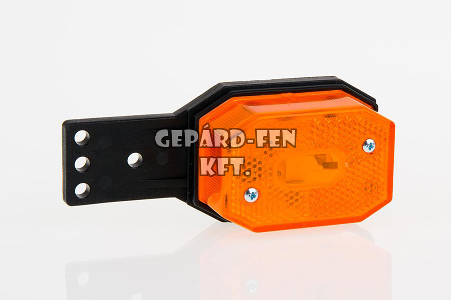 Szélességjelző 12-24V 8 szögletű sárga szofita IZZÓS prizmás hosszú egyenes talppal 65mm x 42mm (FT-1/II Z)
