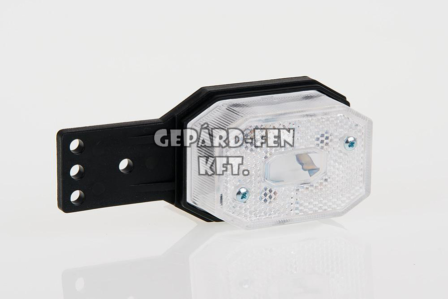 Szélességjelzõ 12-24V 8 szögletû fehér szofita LED-es hosszú egyenes talppal 65mm x 42mm (FT-1/II B)