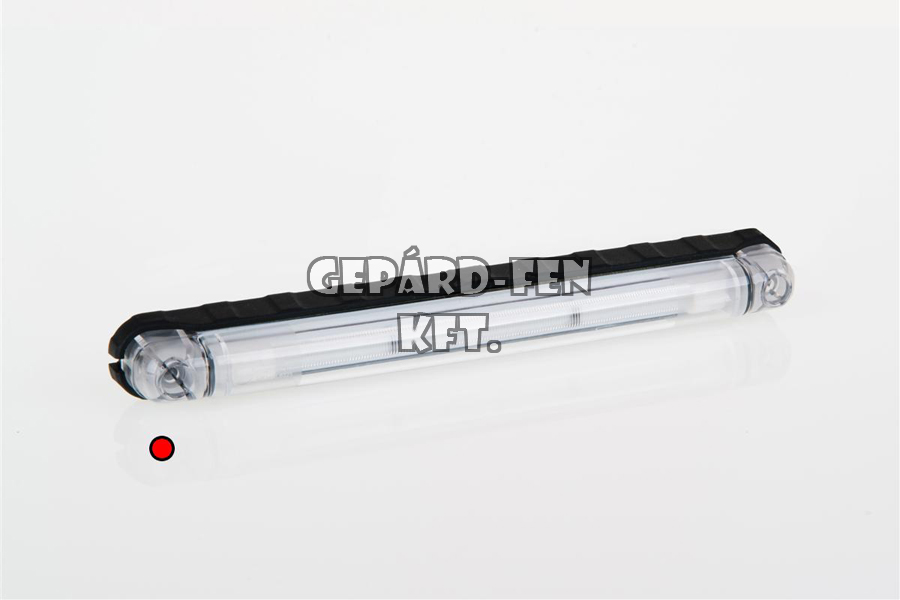 Szélességjelzõ 12-24V hosszú csík alakú átlátszó búrás piros LED-es 242mm x 28mm (FT-29C LED)