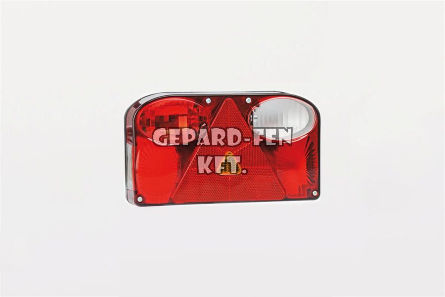 Hátsólámpa 4 ovál résszel háromszög prizmával középen irányjelzõvel JOBB oldal (köd+tolatós) 238mm x 138mm x 55mm (FT-89)