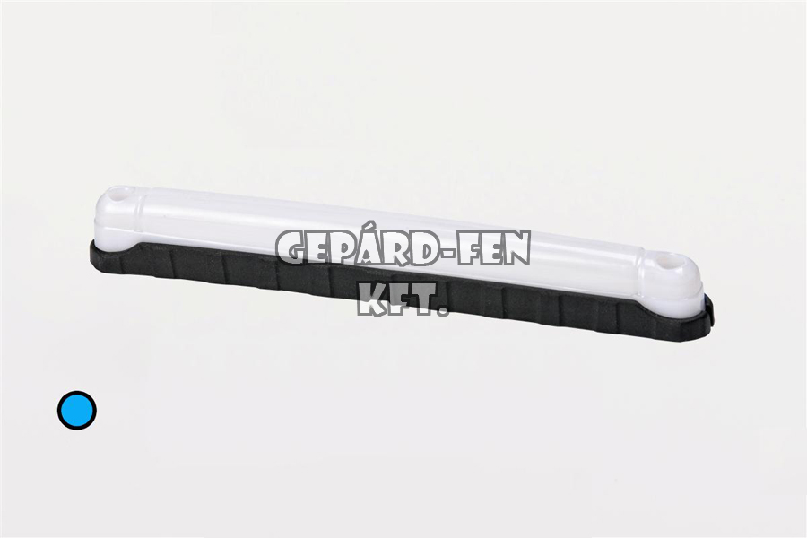 Belső világítás 12-24V hosszú csík alakú átlátszó búrás kék LED-es 242mm x 28mm (FT-34N LED)