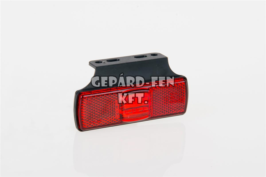 Szélességjelző 12-24V téglalap alakú piros középen 4 LED-es +tartó 102mm x 52mm (FT-17 C+K LED)