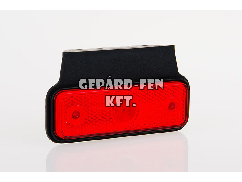 Szélességjelző 12-24V téglalap alakú piros 2 LED-es +tartó 118mm x 60mm (FT-4C+K LED-es)