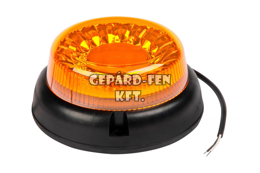 Forgólámpa / LED Villogólámpa 12-55V kerek lapos kivitel 3 csavaros felfogatás 20 LED-es IP68 minõsítés +1,5m kábel 165mm átmérõ x 78mm (FT-100 LED)