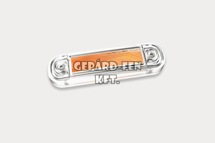 Szélességjelző 12-24V lekerekített átlátszó búrás SÁRGA 10 LED-es 110mm x 31mm vast.: 18mm (FT-45Z LED)