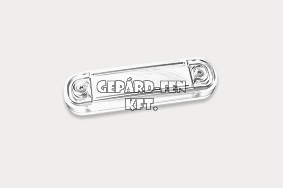 Szélességjelző 12-24V lekerekített átlátszó búrás FEHÉR 10 LED-es 110mm x 31mm vast.: 18mm (FT-45B LED)