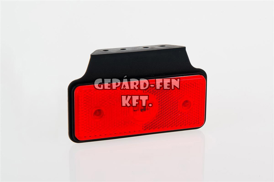 Szélességjelző 12-24V téglalap alakú piros 2 LED-es +tartó 118mm x 72mm (Mercedes Sprinter) (MD-13C+K LED)