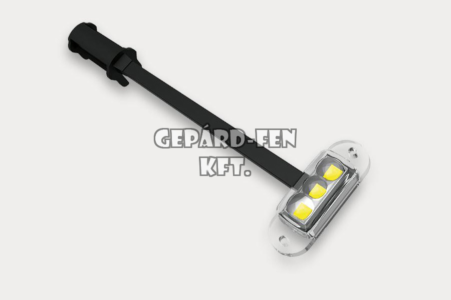 !!!ÚJDONSÁG!!! - Szélességjelző mezőgazdaságban használható 12V!!! 3LED-es sík hátoldalas QS150 csatlakozóval Fehér 46mm x 15mm (FT-90B LED)