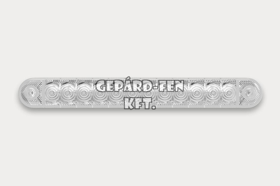 !!!ÚJDONSÁG!!! - Szélességjelző 12-24V hosszú csík alakú Fehér 12LED-es 225mm x 28mm (FT-195B LED)