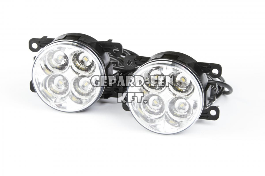 Nappali menetfény SZETT kerek 12-24V 3W 4LED-es +3,5m kábel, átm.: 90mm, vast.: 56mm, furattáv.: 100x50mm - MAGNETI MARELLI LAQ-010