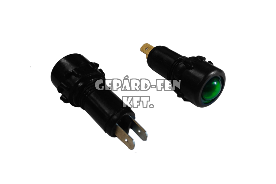 !!!ÚJDONSÁG!!! - Kontroll lámpa kerek, süllyesztett, 12-24V LED-es kivitel - ZÖLD