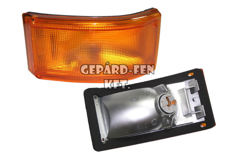 Hátsólámpa Busz Ikarus/MAN/Neoplan sárga INDEX, ívelt, 262x134mm (0183LUS)
