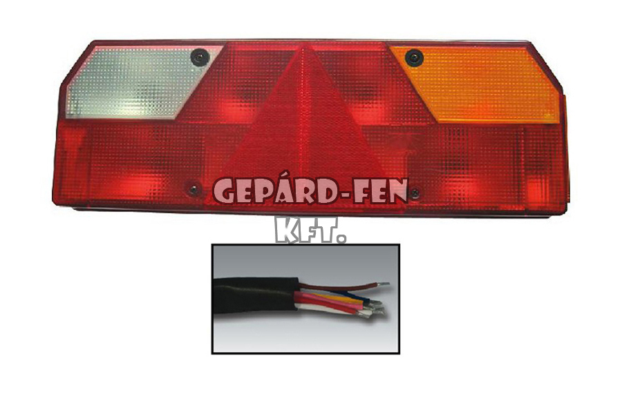 Hátsólámpa Schwarzmüller/Krone JOBB oldal +vezeték, 425x146mm, vast.: 76mm, csavartáv.: 151mm (0023LR)