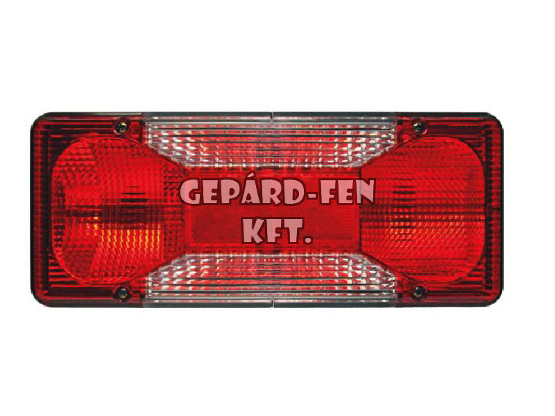 Hátsólámpa Új IVECO DAILY 4 kamrás, 5 funkciós (hj. + fék + FEHÉR index + tolató + ködzáró) JOBB oldal 304x130mm, vast.: 85mm, csavartáv.: 190x59mm (0294LR74BB)