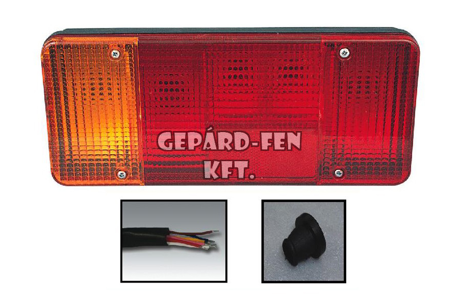 Hátsólámpa Iveco BAL oldal +KÖDZÁRÓ (vezetékes - 30cm), 304x132mm, vast.: 79mm (0153LLSK61) fefogatás 4 csavar