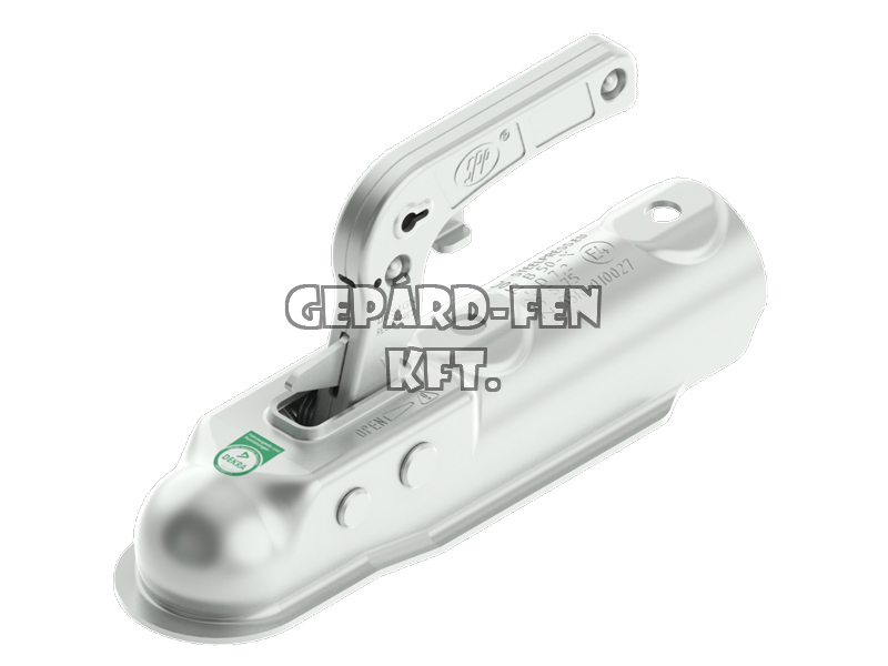 Vonófej 750kg terhelhetőségű, KEREK (50mm-es csőre), hosszú (259mm), felül-felül a furat (furattáv.: 90mm) - ZSK-750C