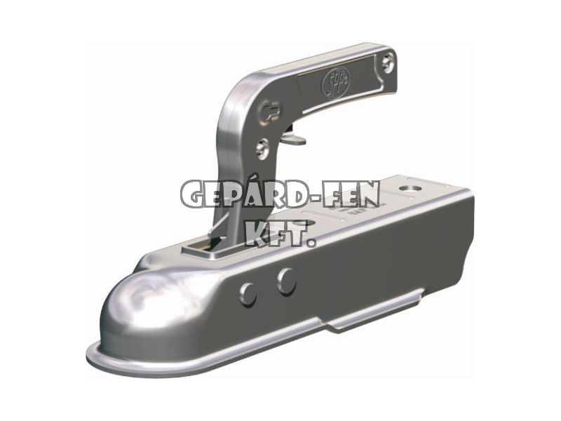 Vonófej 750kg terhelhetőségű, SZÖGLETES (50mm-es zártszelvényre), hosszú (259mm), felül-felül a furat (furattáv.: 90mm) - ZSK-750H