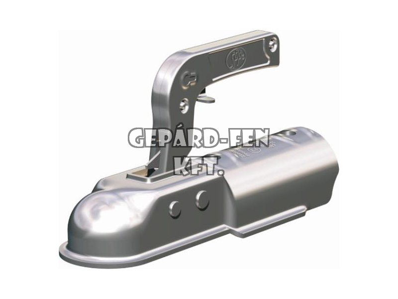 Vonófej 1300kg terhelhetőségű, KEREK (60mm-es csőre), hosszú (260mm), felül-felül a furat (furattáv.: 90mm) - ZSK-1300F