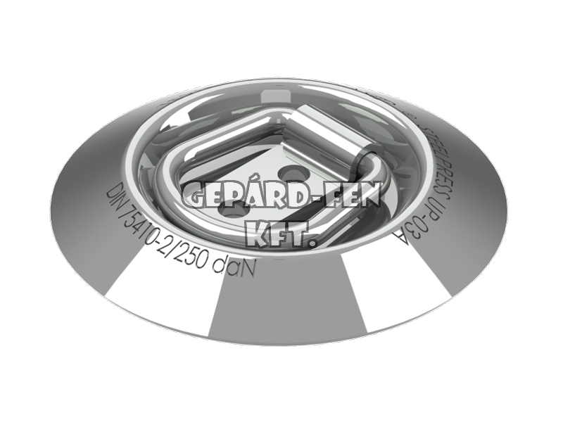 Rakományrögzítő kerek, kiemelkedő, max. teher.: 250kg, átm.: 97mm, vast.: 12mm, furattáv.: 18mm - UP-03A