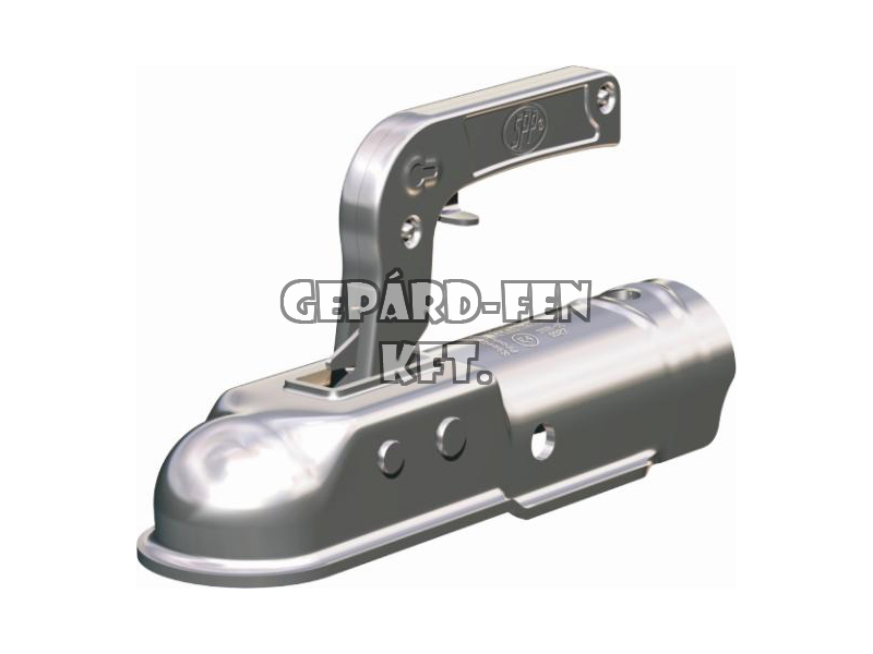 Vonófej 1700kg terhelhetőségű, KEREK (50mm-es csőre), hosszú (250mm), oldalt-felül a furat (furattáv.: 80mm) - ZSK-1700C