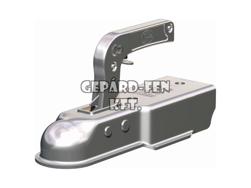 Vonófej 1300kg terhelhetőségű, SZÖGLETES (70mm-es zártszelvényre), hosszú (260mm), felül-felül a furat (furattáv.: 90mm) - ZSK-1300J