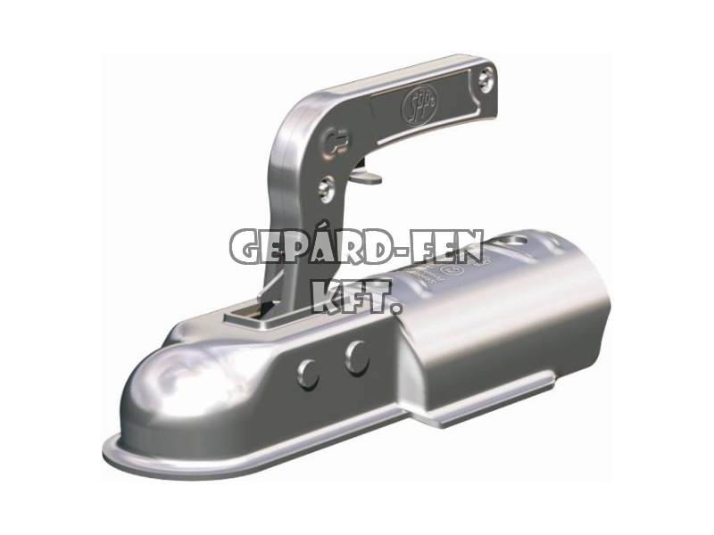 Vonófej 750kg terhelhetőségű, KEREK (70mm-es csőre), hosszú (259mm), felül-felül a furat (furattáv.: 90mm) - ZSK-750E