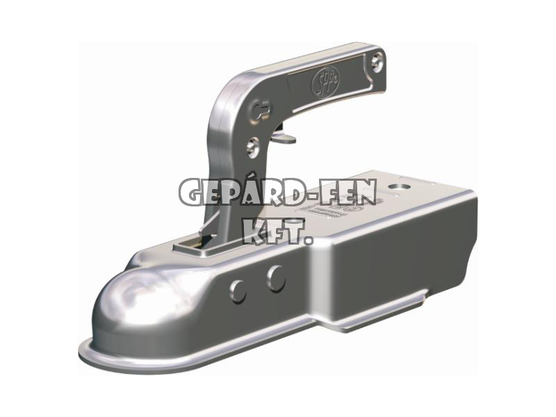 Vonófej 750kg terhelhetőségű, SZÖGLETES (70mm-es zártszelvényre), hosszú (259mm), felül-felül a furat (furattáv.: 90mm) - ZSK-750J