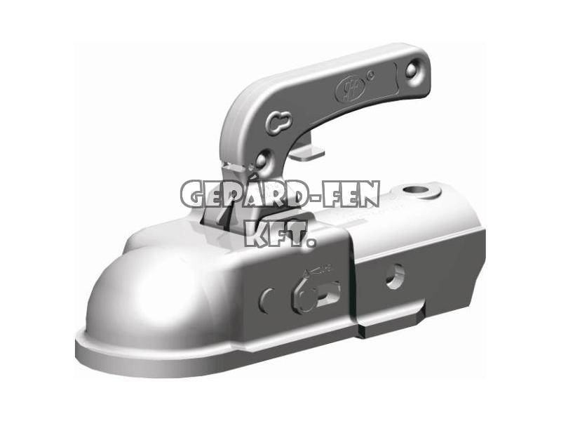 Vonófej 3000kg terhelhetőségű - öntött vas -, KEREK (50mm-es csőre), rövid (214mm), oldalt-felül a furat (furattáv.: 40mm) - BC-3000B