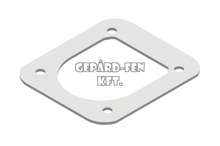 Rakományrögzítő alátét, 105x118mm, vast.: 2,5mm, furattáv.: 75x80mm - PW-01