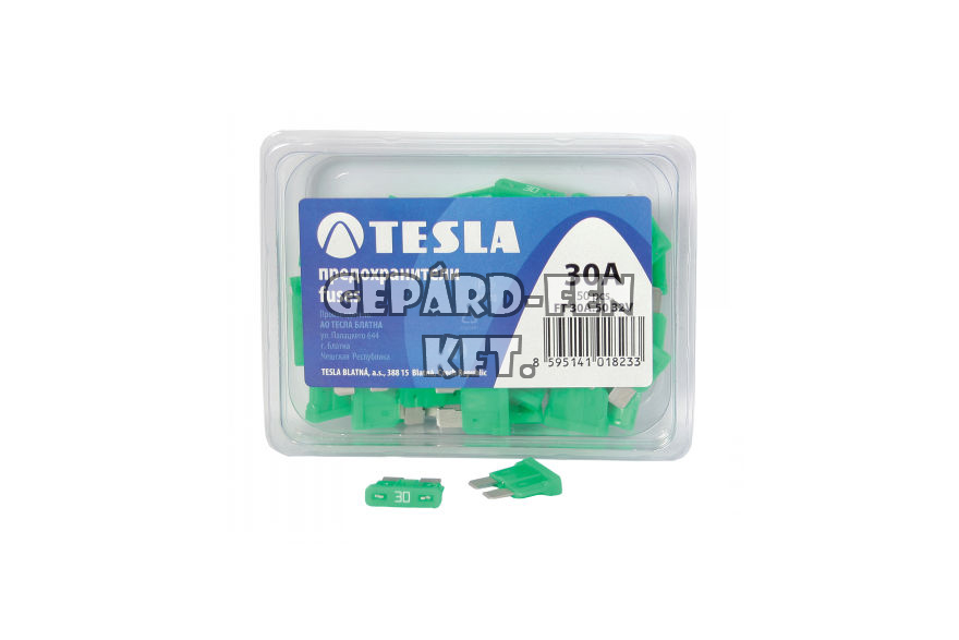 Biztosíték késes 30A - TESLA - 50db