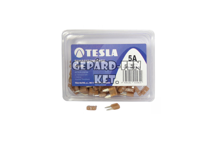 MINI késes biztosíték 5A - TESLA - 100db