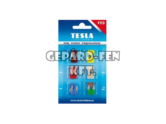 MINI Késes biztosíték szett 12db-os (1x5A 2x7,5A 2x10A 2x15A 2x20A 2x25A 1x30A) - TESLA - F113
