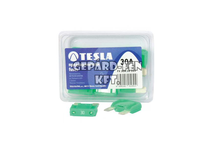 MAXI késes biztosíték 30A - TESLA - 10db