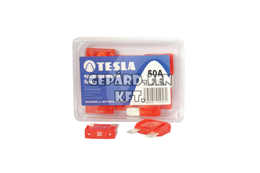 MAXI késes biztosíték 50A - TESLA - 10db