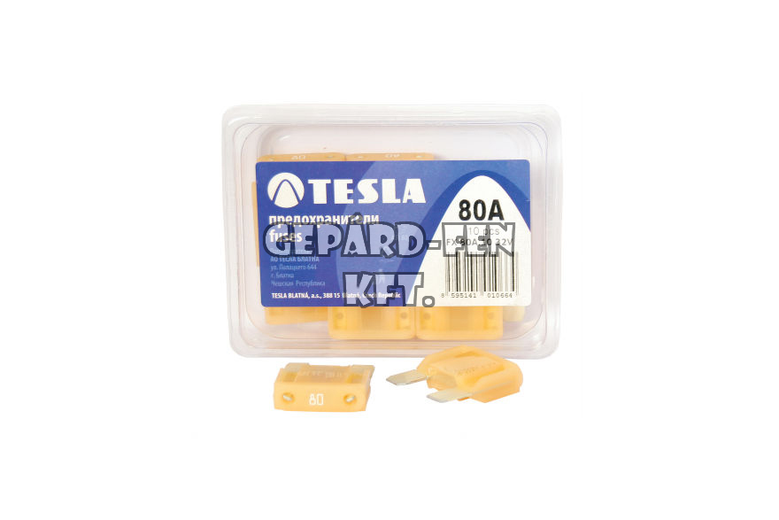 MAXI késes biztosíték 80A - TESLA - 10db