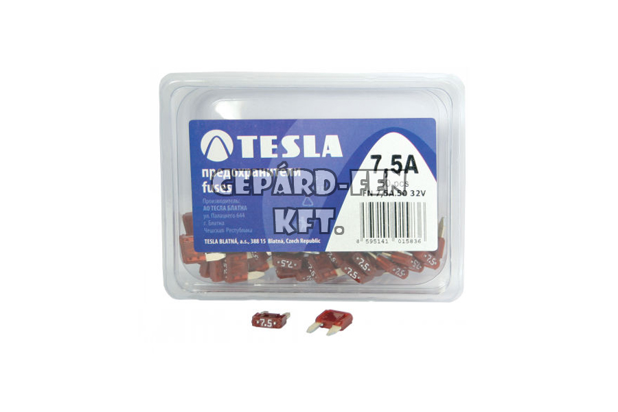 MINI késes biztosíték 7,5A - TESLA - 100db
