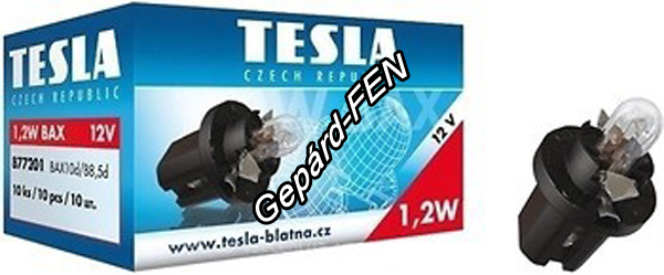 Izzó Tachográf 12V 1.2W BAX10d B8,5d - Tesla - (darabáras termék, min. kiadható mennyiség: 10db/csomag)