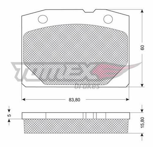 Fékbetét - Lada 1200, 1300, 1500, 1600 80-91, WVA: 20166, Tomex: 10-31