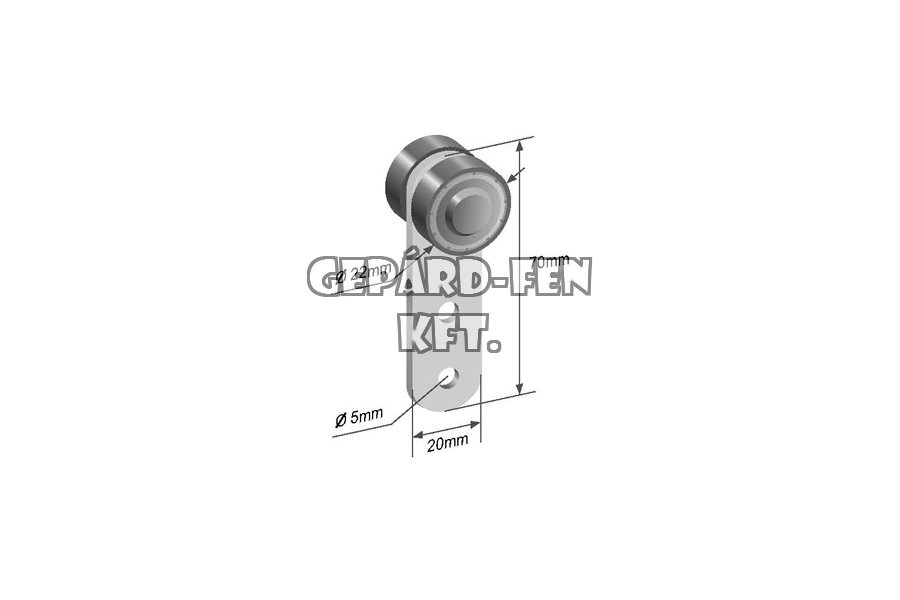 Ponyva vezető görgő kicsi 22mm RM8
