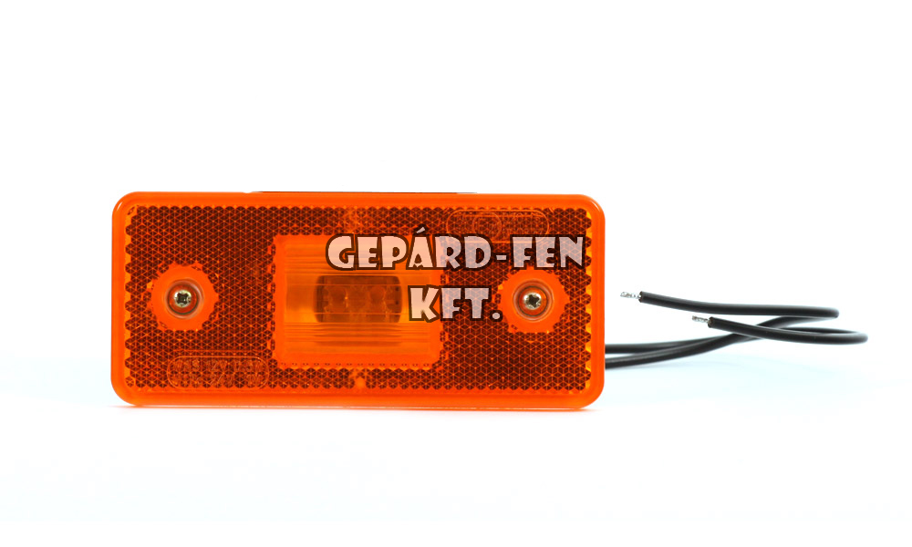 Szélességjelző 12V/24V téglalap alakú sárga 2 ledes 116mm x 46mm (101p)