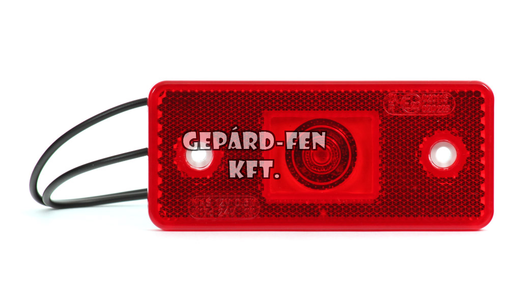 Szélességjelző 12V/24V téglalap alakú piros 1 ledes 116mm x 46mm (103p)
