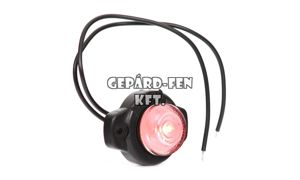 Szélességjelzõ 12V/24V tükörtojás alakú piros 1 ledes 56mm (127w)