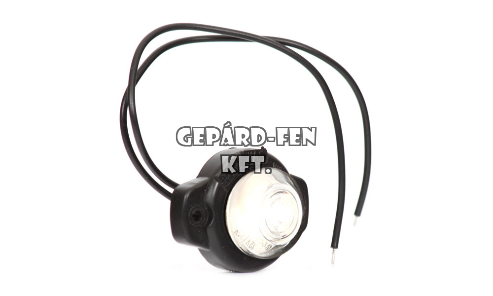 Szélességjelző 12V/24V tükörtojás alakú fehér 1 ledes 56mm (129w)
